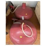 (2) Enamelware Hanging Lights