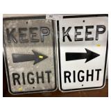 (2) Pressed Steel Street Signs