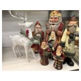 Contemporary Resin Santa Figurines
