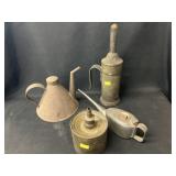 Primitive Metal Fluid Lights and Oil Cans