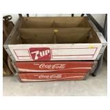 (3) Wooden Beverage Crates