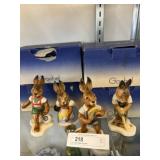 (4) Goebel Rabbit Figurines