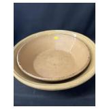 (2) Stoneware Mixing Bowls