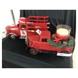 (2) Pressed Steel Decorative Trucks