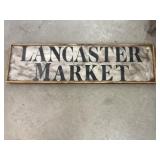 Contemporary "LANCASTER MARKET" Sign