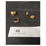 (2) 10K Rings with Earrings