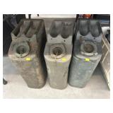 (3) Military Metal Fuel Cans