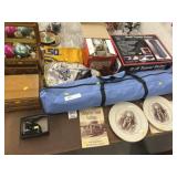 Bag Chair, Jewelry Boxes, Collector Plates