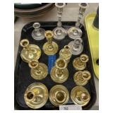 Brass and Assorted Candlesticks