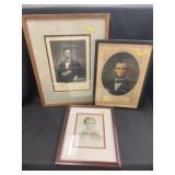 Engraving and Framed Prints of Abraham Lincoln