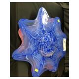 (2) Art Glass Jellyfish Wall Hangings