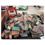Vintage Matchboxes and Miniature Lantern
