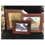 (3) Contemporary Folk Art Style Prints