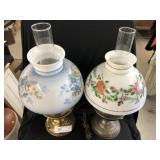 (2) Electrified Paint Decorated Fluid Lights