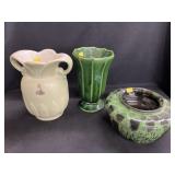 (3) Pieces of Hull and Unsigned Art Pottery