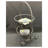 Longaberger Basket and Candle Stands