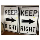 (2) Pressed Steel Street Signs