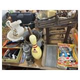 Pitcher and Bowl, Bucket, Washboard