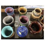 Contemporary Pottery Mugs and Vase
