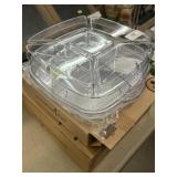 Pampered Chef Square Divided Tray with Lid