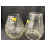 New York  and D&H Embossed Lantern Globes