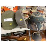 (3) Military Helmets
