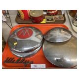 Willys Jeep Hubcaps with Reference Book