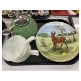 Porcelain Plate with Teapot