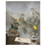 (4) Glass Candy Containers