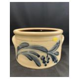 Wisconsin Pottery Blue Slip Decorated Crock