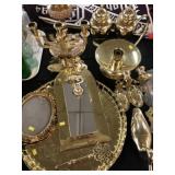 Decorative Brass Candleholders, Serving Tray, Urns
