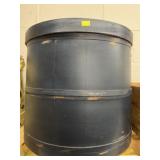 Contemporary Blue Painted Firkin