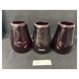 (3) Ruby Lantern Globes