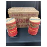 (2) Tobacco Canisters with Box