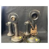 (2) Candlestick Telephones