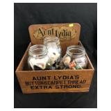 Vintage Advertising Thread Box and Sewing Supplies