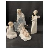 (4) Nao Porcelain Figurines