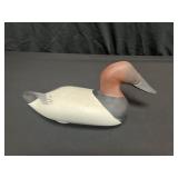 Unsigned, Carved Wood Canvas Back Drake