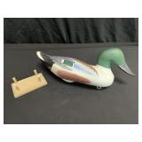 D. Unruh Holtwood, PA Carved Wood Duck Decoy