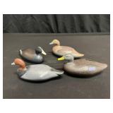 (4) Bob Jobes Miniature Carved Wood Decoys