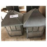 (2) Outdoor Tin Sconce Lights