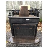 Cast Iron Franklin Style  Wood Stove