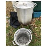 Propane Turkey Cooker with 2 Kettles and 2 Inserts