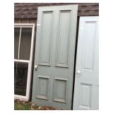 Vintage Wooden Paneled Exterior Door
