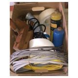 (2) Boxes of Wire, Wood Clamps, Sprayer