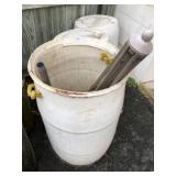 (3) Plastic Barrels