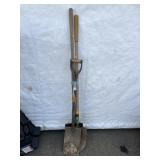 (2) Dirt Shovels, Spade Shovel