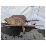 Vtg. Wooden Wheelbarrow