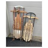 (2) Vtg. Runner Sleds