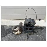 Cast Iron Bird & Candle Holder